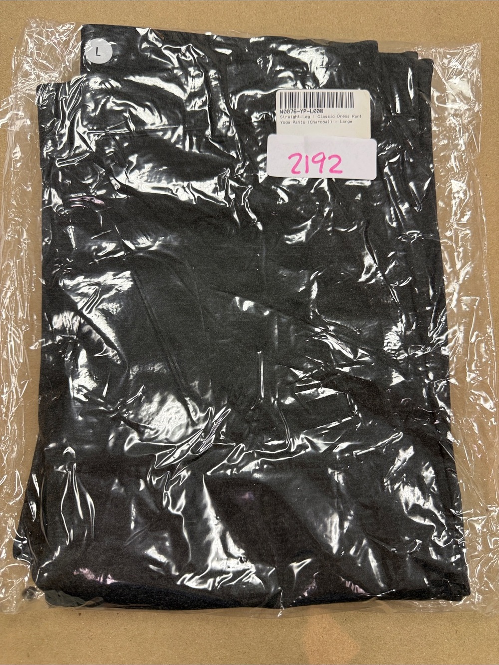 New Betabrand Charcoal Straight Classic Dress Pant Yoga Pants Large